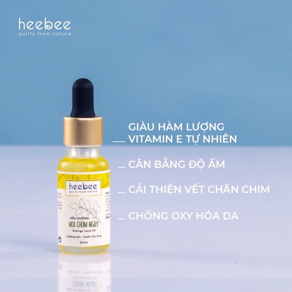 Dầu dưỡng Hoa Chùm Ngây Heebee ngăn ngừa lão hóa da và tóc 20ml