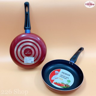 Chảo nhôm chống dính elmich 24cm el-4001824ly.màu đỏ như hình