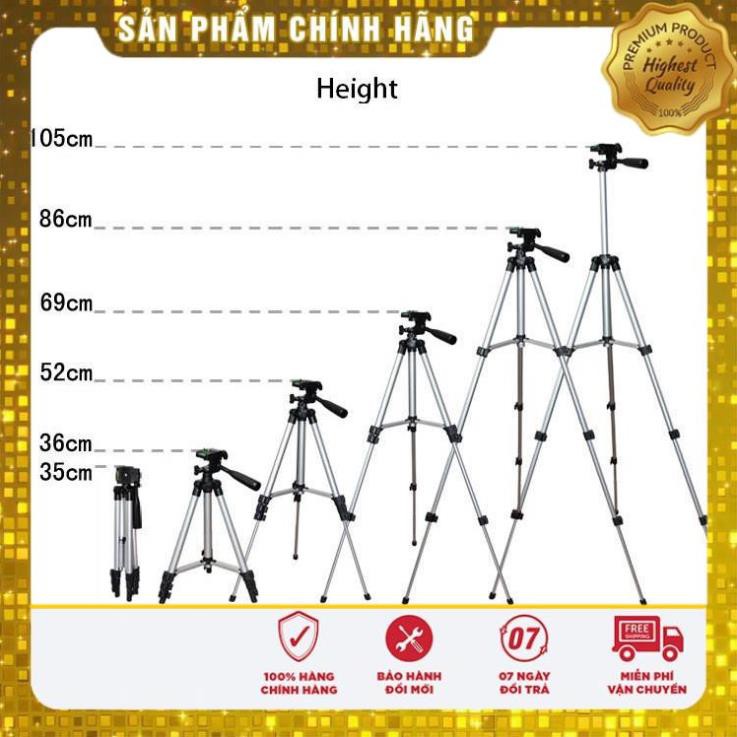 Tripod Giá Đỡ Điện Thoại ⚡ FREESHIP ⚡ Giá Đỡ Chụp Ảnh Điện Thoại Tripod 3 Chân 3110 Tặng Kèm 1 Kẹp Điện Thoại