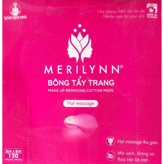 Bông Tẩy Trang Merilynn Bông Bạch Tuyết (120 Miếng)