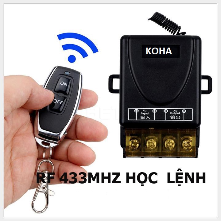 Công tắc điều khiển từ xa Rf 100m/3000w/30A/220V RF 433Mhz cho máy bơm nước, máy rửa xe