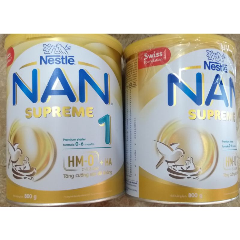 Combo 2 lon Sữa NAN SUPREME số 1 800G