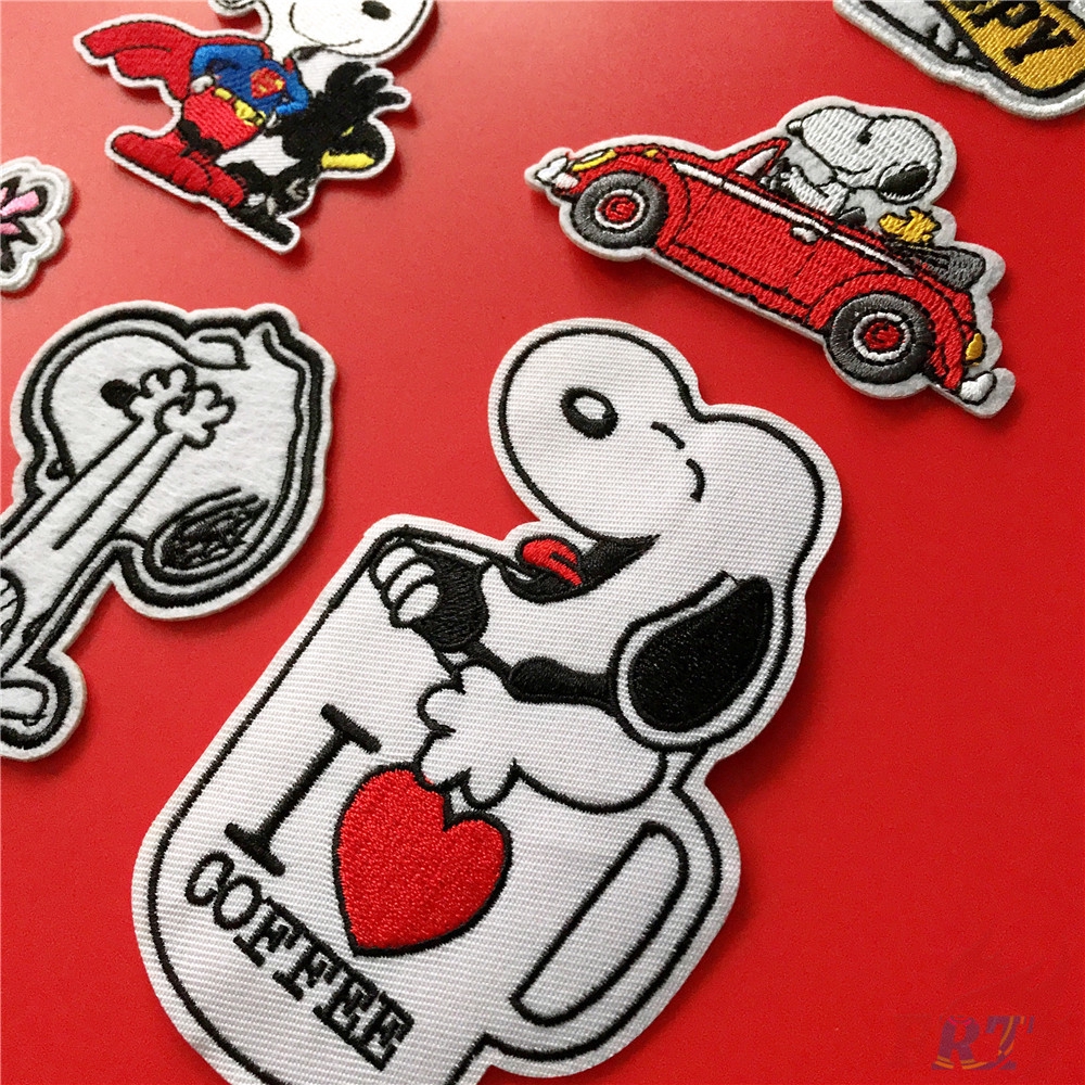 Miếng Dán Ủi Thêu Trang Trí Quần Áo Hình Chú Cún Snoopy Series 03 Dễ Thương