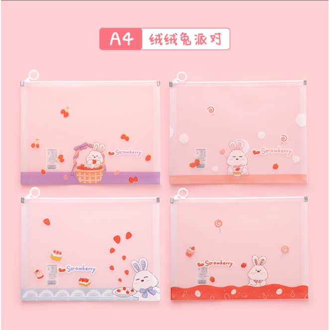 Túi Zip đựng tài liệu, bài kiểm tra A4 hình thú siêu cute BAG U TUIZIPCUTE