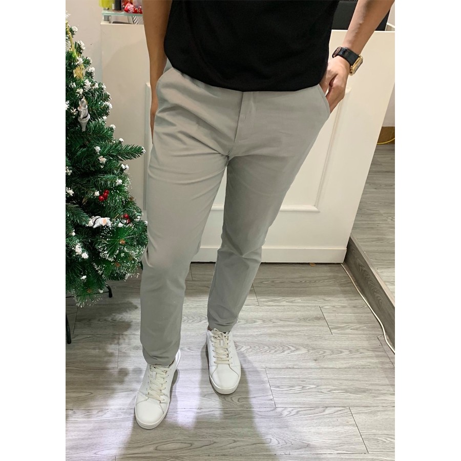 Quần Dài Nam Chất Đũi Kiểu Dáng Công Sở Trẻ Trung Slim Fit Ống Ôm Vải Đũi Tăm Co Giãn Nhẹ Thông Hơi Thoáng Mát