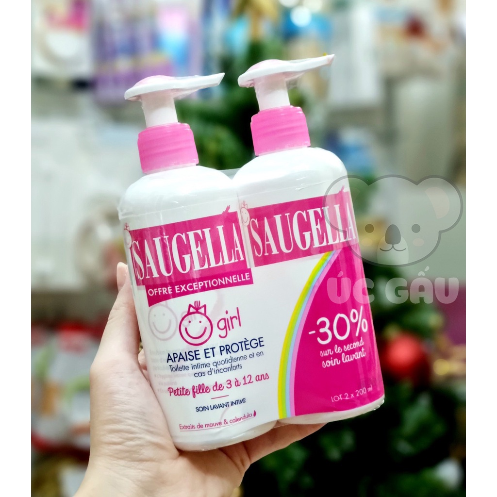 Dung dịch vệ sinh bé gái Saugella Pháp 200ml