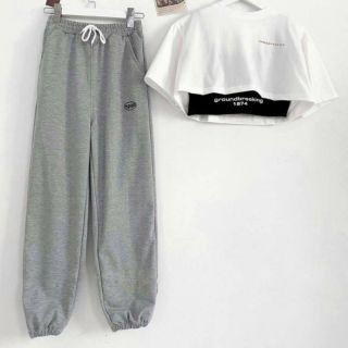 Set Áo Croptop 1974 + Quần Spun