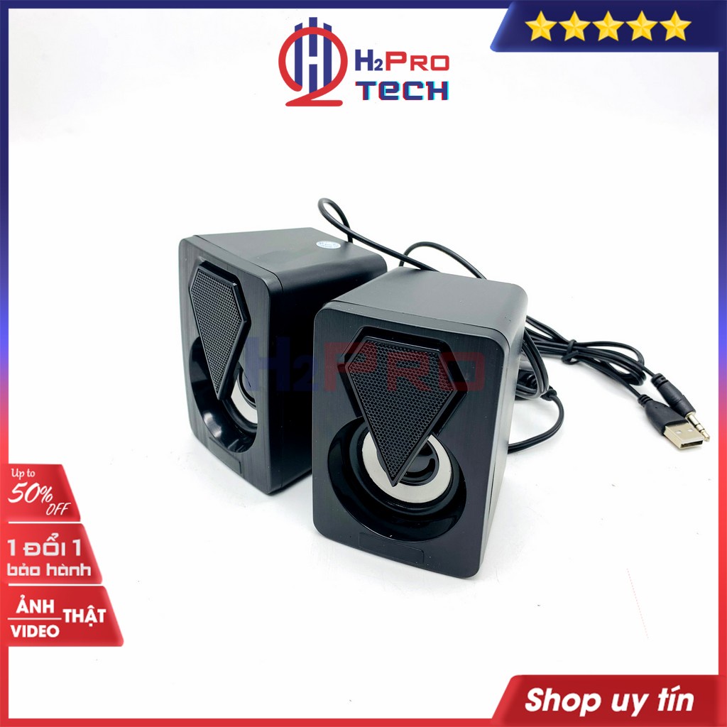 Loa vi tính mini, loa máy tính 2.0 LeerFei E-1046 cao cấp giá rẻ-đèn led RGB đổi màu, bass siêu trầm cực hay-Shop H2pro