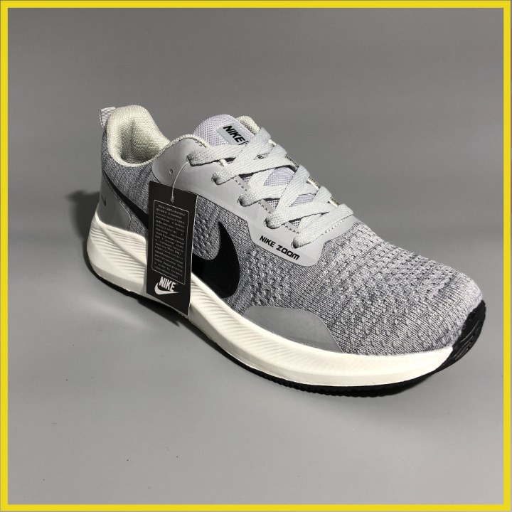 Giày thể thao nam Nike Zoom màu xám cao cấp ❤️ Giày chạy bộ tập gym nam siêu nhẹ màu xám Full Box