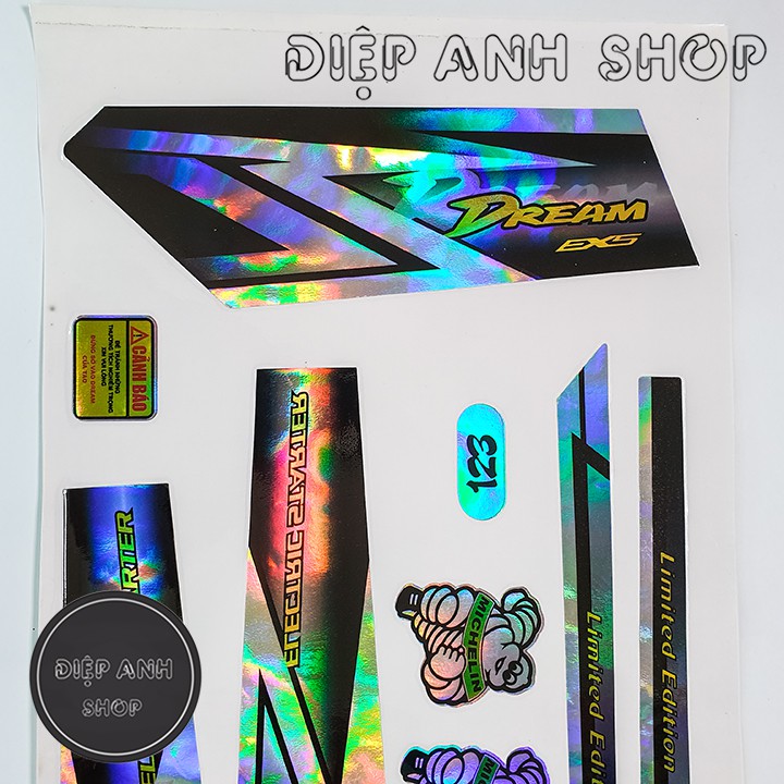 Tem xe Dream 7 màu - Tem chế xe Dream