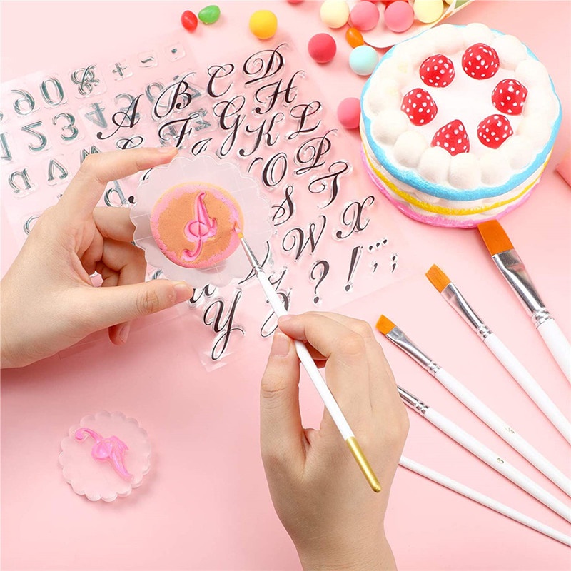 Khuôn Silicone Tạo Hình Chữ Cái Trang Trí Bánh DIY