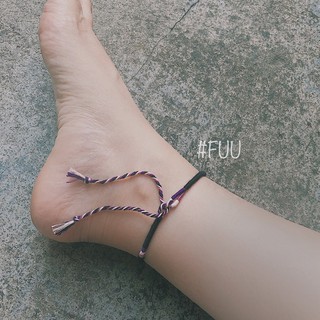 HÌNH THẬT COMBO 2 CHIẾC VÒNG CHÂN TONE TÍM MỘNG MƠ