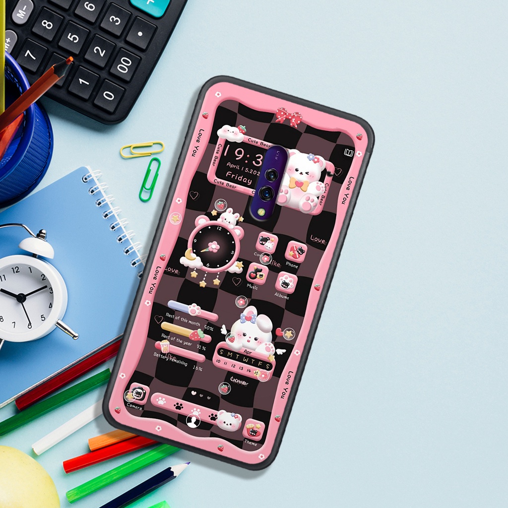 Ốp Lưng OPPO K3 - REALME X - RENO - RENO 2 - RENO 2F , In Hình Gấu Chocolate đáng yêu.