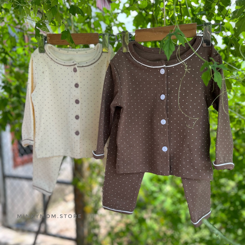 [PEEKABOO] Bộ Đồ Dài Tay Chấm Bi Peekaboo Quảng Châu