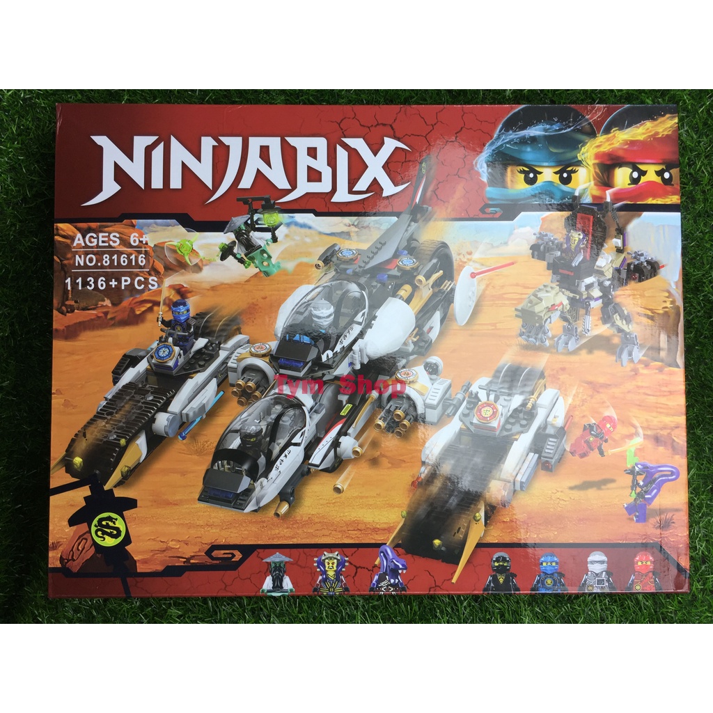 (Có Sẵn) Lắp Ráp Lego Ninjago 70595 Chiến Xa Tàng Hình của các Ninja BELA 10529 LEGO Ninjago Ultra Stealth Raider 81616