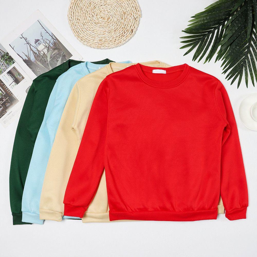 Áo Sweater Màu Trơn Phong Cách Hip Hop Thời Trang Cho Nữ