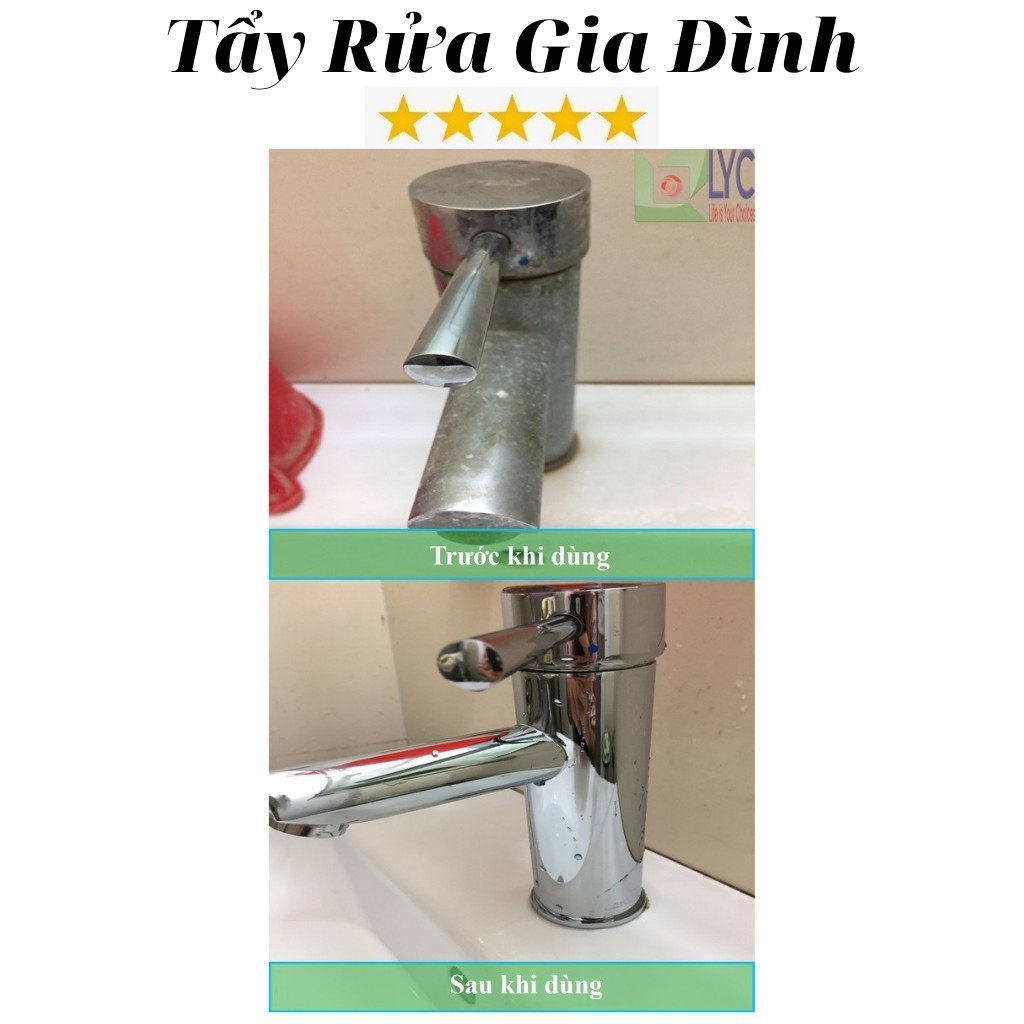 MIss Cleaner Tẩy Sạch Cặn Canxi Trên Sen Vòi, Chậu Rửa Inox, Tẩy Đa Năng Trên Bề Mặt Inox Đồng Mạ 500ml