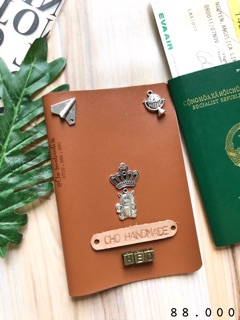 Vỏ hộ chiếu khắc tên ( passport cover )