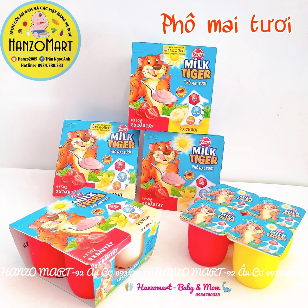 Sữa chua phô mai tươi Milk Tiger Đức 6m+