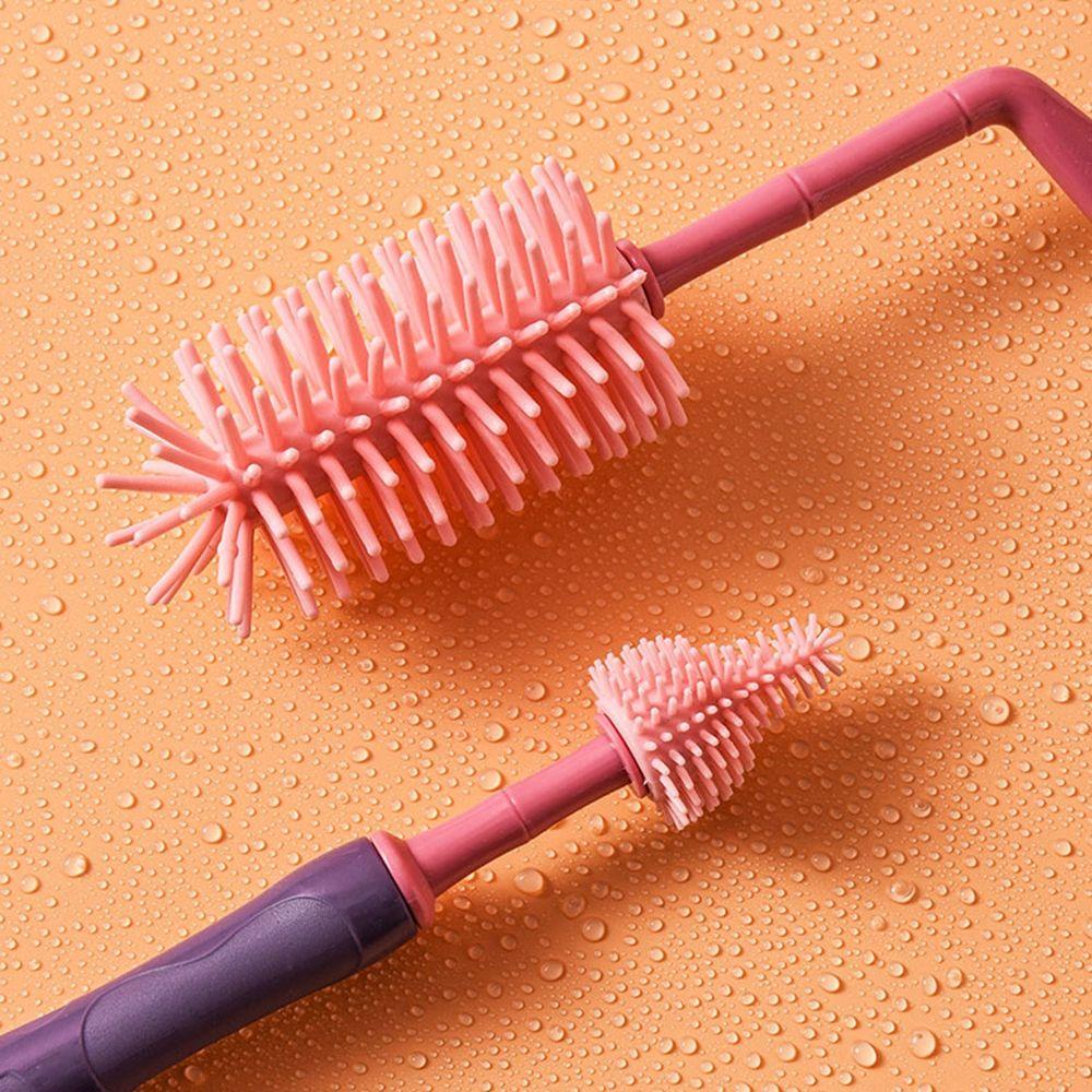 Set 3 Cọ Vệ Sinh Bình Sữa Em Bé Đầu Mềm Bằng Silicon Tiện Dụng