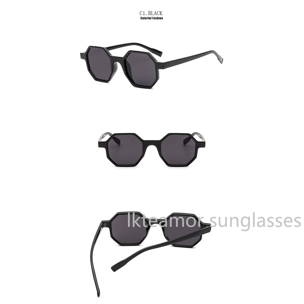 Kính mát gọng lục giác cổ điển chống tia UV400