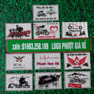 combo 10 logo phượt tổ ong phản quang