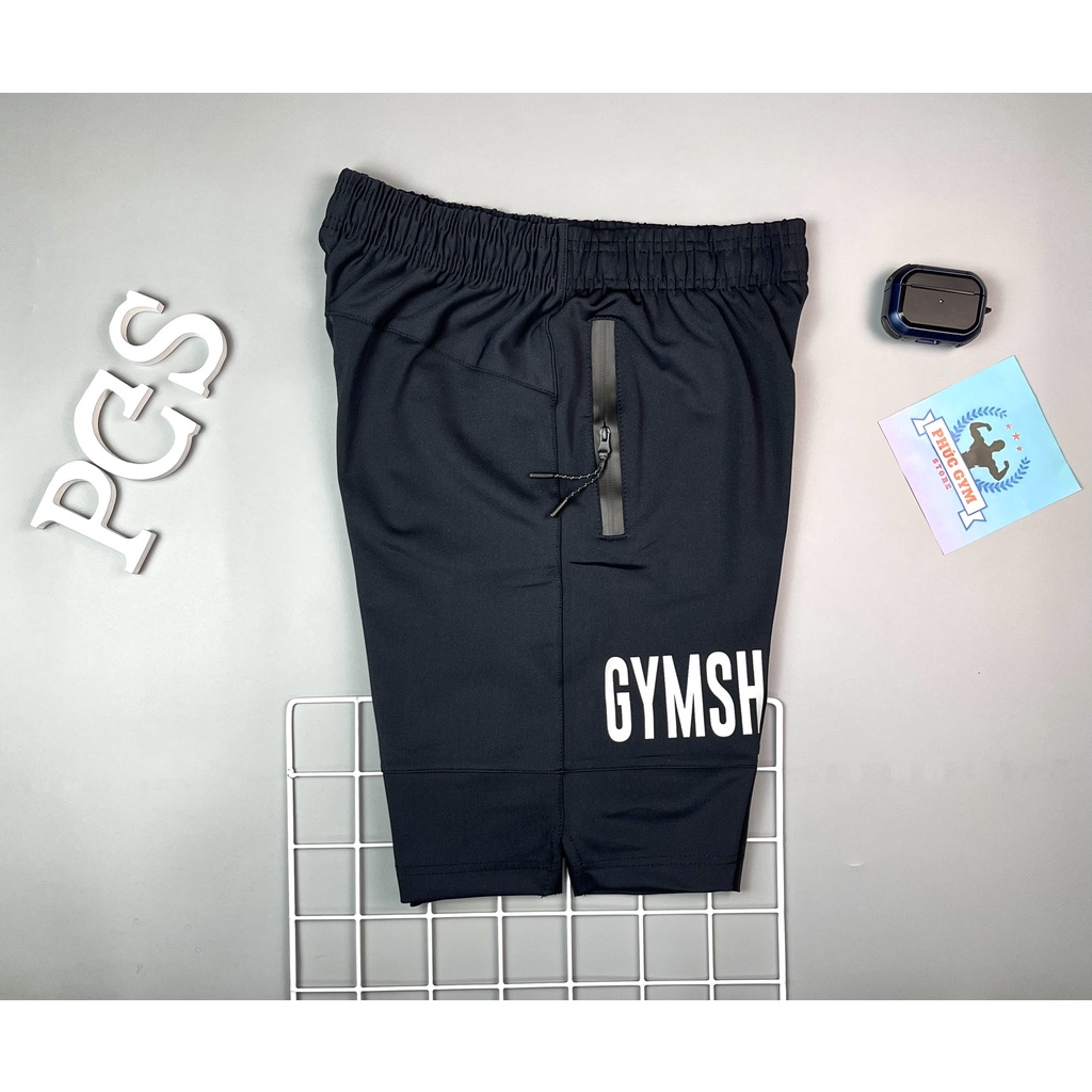 Quần Short Thể Thao Gym Nam Gym.Shark Thun Poly Co Giãn.