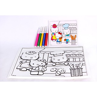 Combo 10 Tranh tô màu nổi 3D , kèm 5 bút dạ như hình