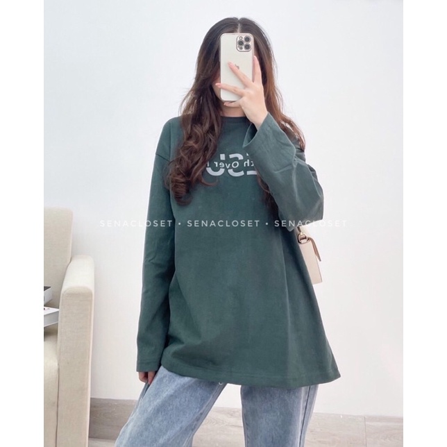 Áo phông dài tay cotton Quảng Châu (Ảnh thật)