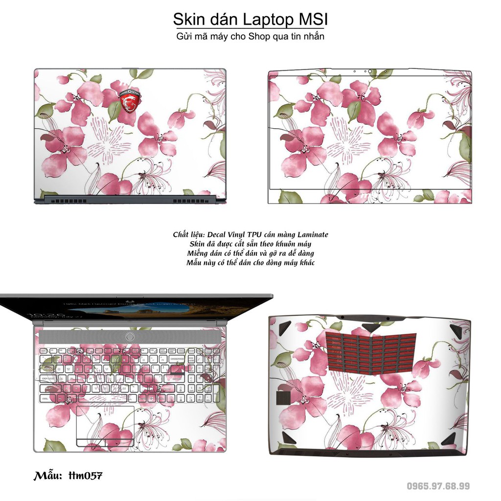 Skin dán Laptop MSI in hình Tranh thủy mặc _nhiều mẫu 3 (inbox mã máy cho Shop)