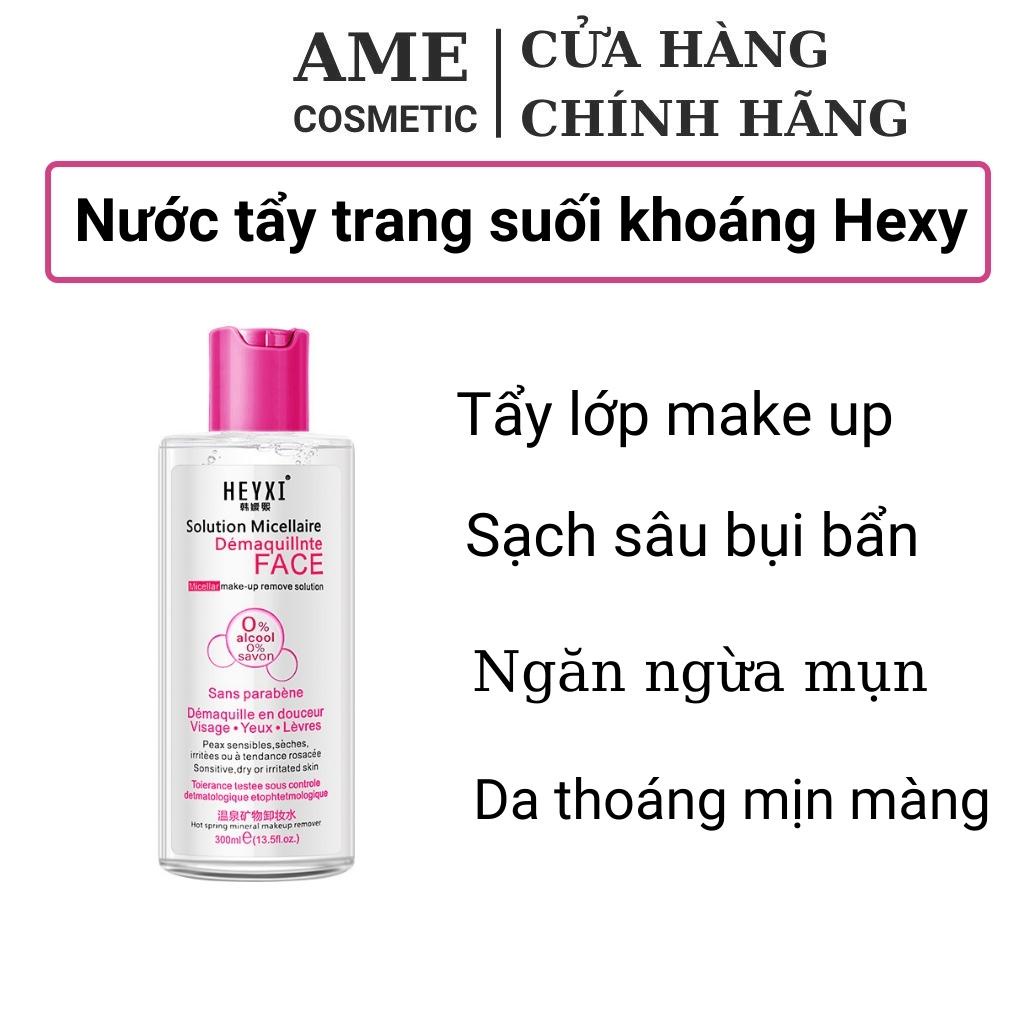 Nước tẩy trang suối khoáng nhẹ dịu làm sạch da cấp ẩm kịp thời HEYXI 300ml AME