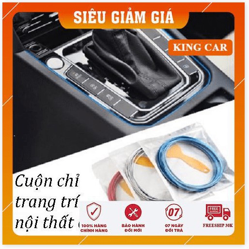 Chỉ viền, nẹp chỉ viền nhựa PVC mạ điện trang trí nội thất ô tô - Shop KingCar