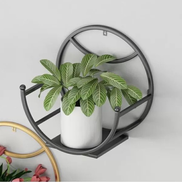 KỆ HOA BÁN NGUYỆT DÁN TƯỜNG SIÊU CHẮC TRANG TRÍ NHÀ SIÊU ĐẸP - Giá kệ treo tường trang trí phòng ngủ  cao cấp - #giátreo