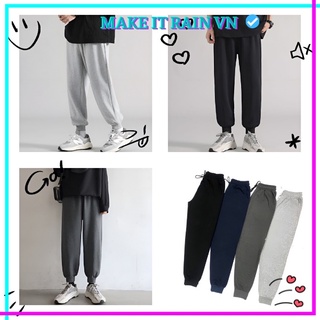 Quần Jogger nam nữ Unisex Make It Rain VN, Quần Thun Dài Basic Phong Cách Thể Thao Năng Động