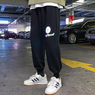 Quần Jogger Nam in hình phản quang chất nỉ bông ấm, dáng rộng phù hợp street style Hot nhất thu đông 2021