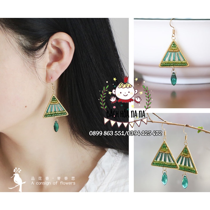 💖Đồ trang sức DIY💖 GÓI NGUYÊN LIỆU tự làm bông tai thời trang hoa xuân handmade - TỰ THÊU TRANG SỨC - BÁCH HÓA NA NA