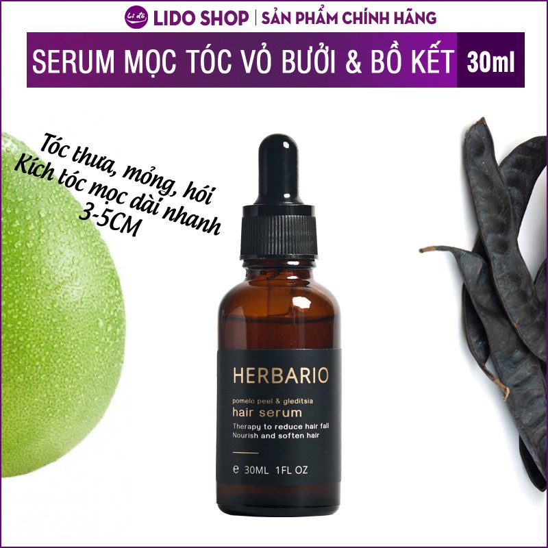 Serum mọc tóc Vỏ Bưởi và Bồ Kết Herbario 30ml