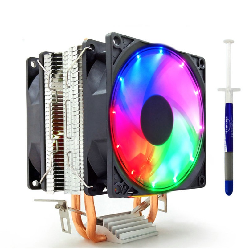 Tản Nhiệt Khí, Fan CPU Snowman M200 Led RGB Dual Fan - Hỗ Trợ All CPU