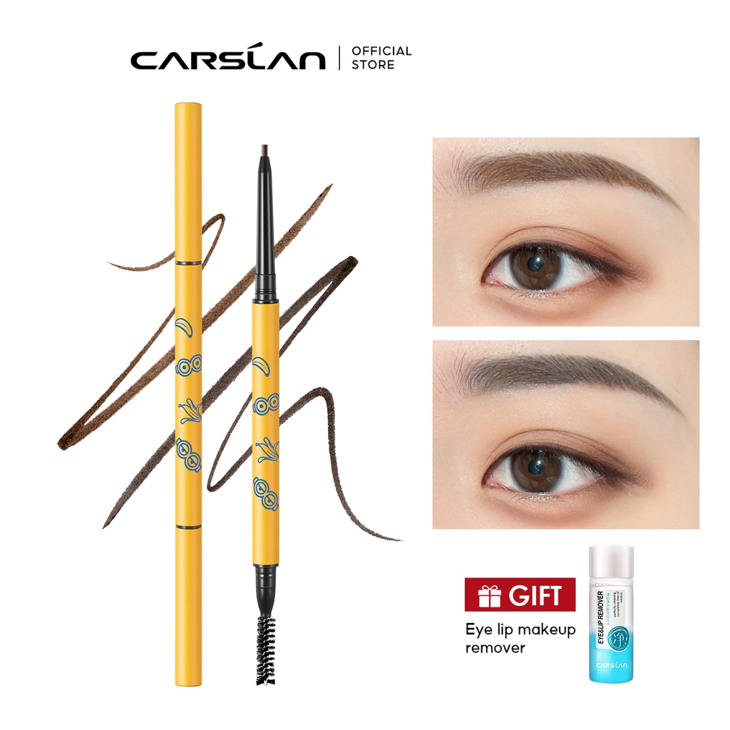 Bút chì kẻ lông mày CARSLAN x Dunhuang/ Minion chống thấm nước lâu trôi phiên bản giới hạn 0.1g