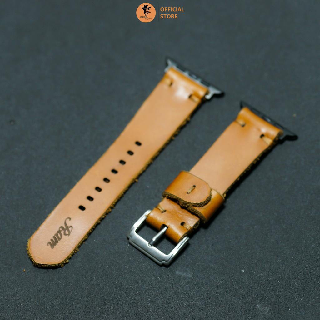 Dây Đồng Hồ AW 2,3,4,5,6,7,8, AW Ultra Da Bò Thanh Lịch - RAM Leather Simple V3 vàng bò