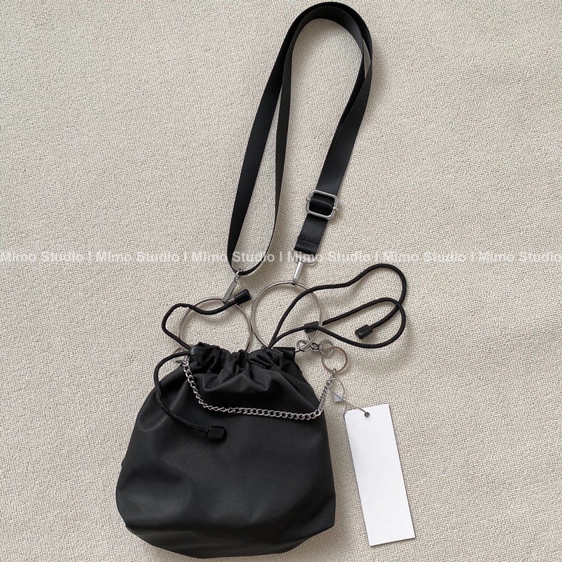 Túi dù mini dây rút kèm chain