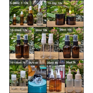 Các mẫu chai lọ xịt, chiết mỹ phẩm du lịch, phun xăm ... by caremcarem