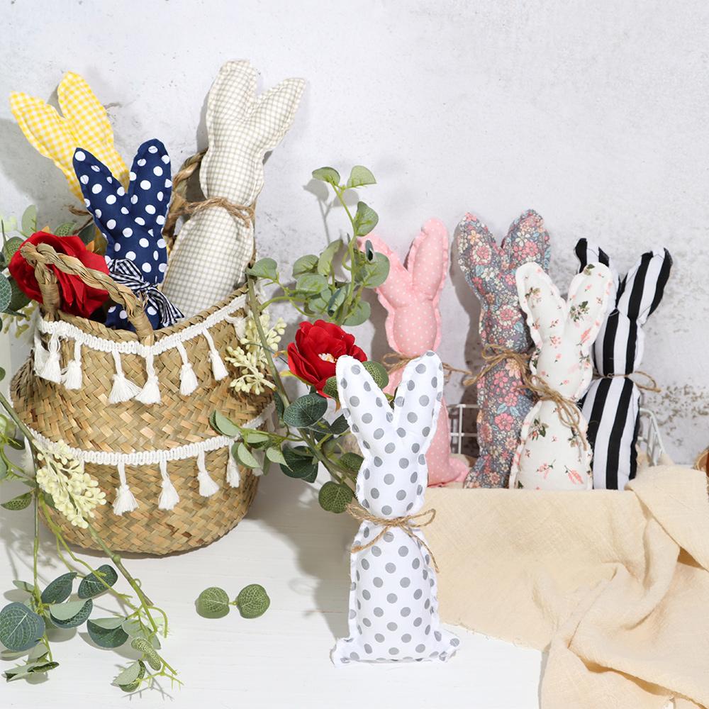 Thỏ Nhồi Bông Trang Trí Màu Cầu Vồng