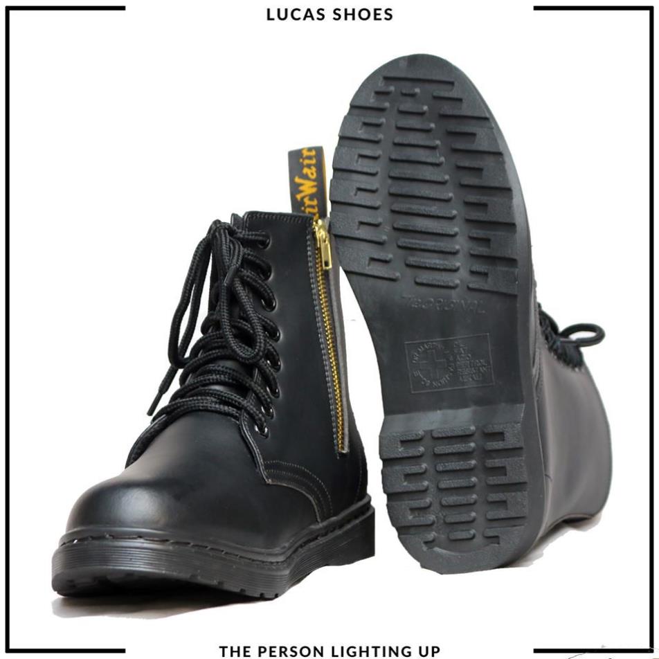 Giày Boots nam nữ Dr.051 Zip All Black .