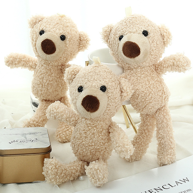 Gấu Bông Teddy 20cm Dễ Thương Dùng Làm Móc Khóa / Túi Xách
