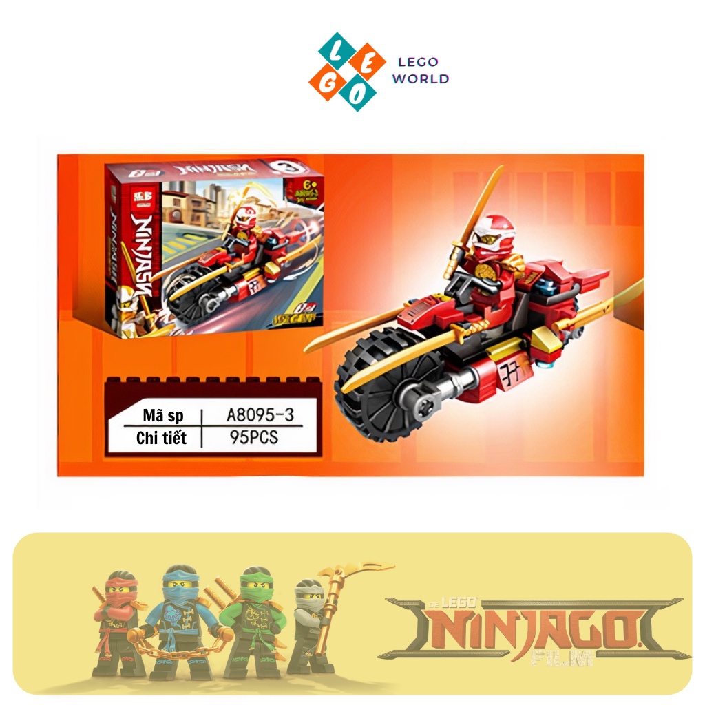 Lego Ninjago mô hình đồ chơi lắp ghép thông minh Ninja Kẻ hủy diệt Mech A8095