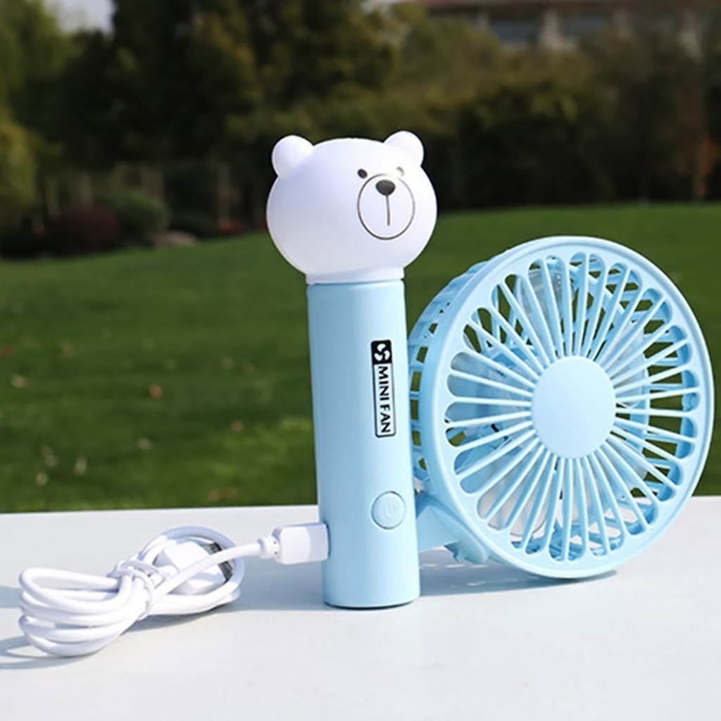 Quạt Mini Fan Hình Thú Có Đèn Dễ Thương