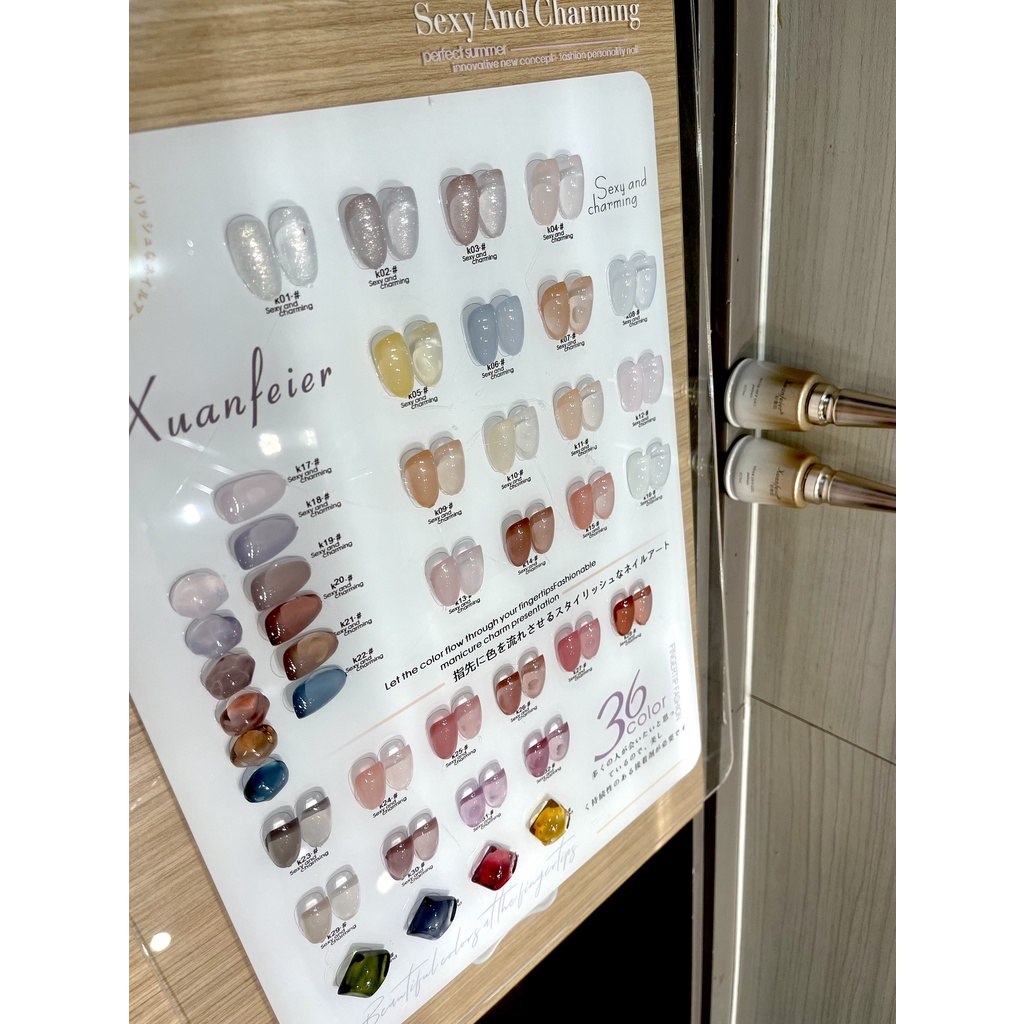 Set sơn thạch Xfeier 36 màu cao cấp, sơn gel Nhật bản chính hãng chai 15ml