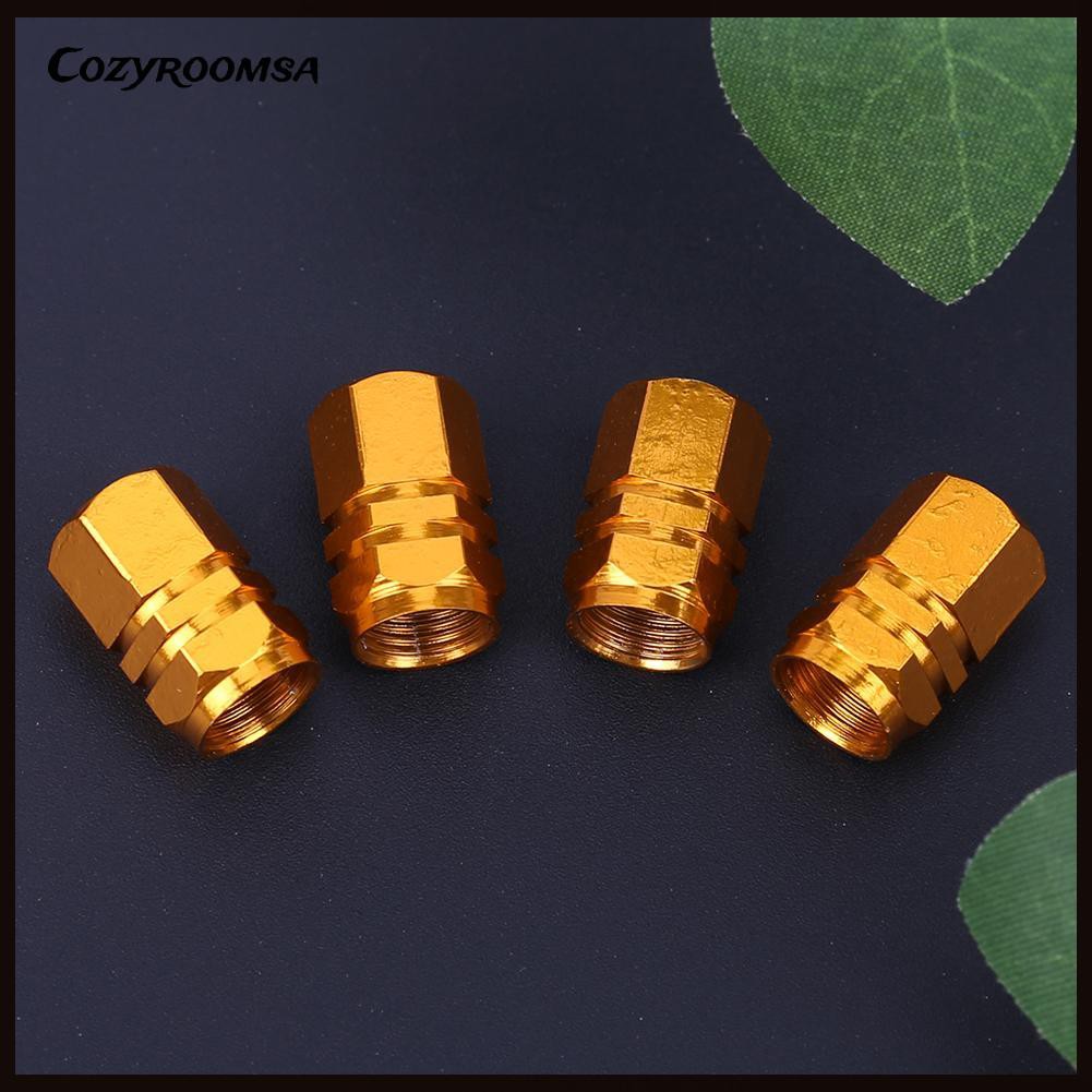 Set 4 Nắp Van Bánh Xe Ô Tô Làm Từ Hợp Kim Nhôm Tiện Dụng