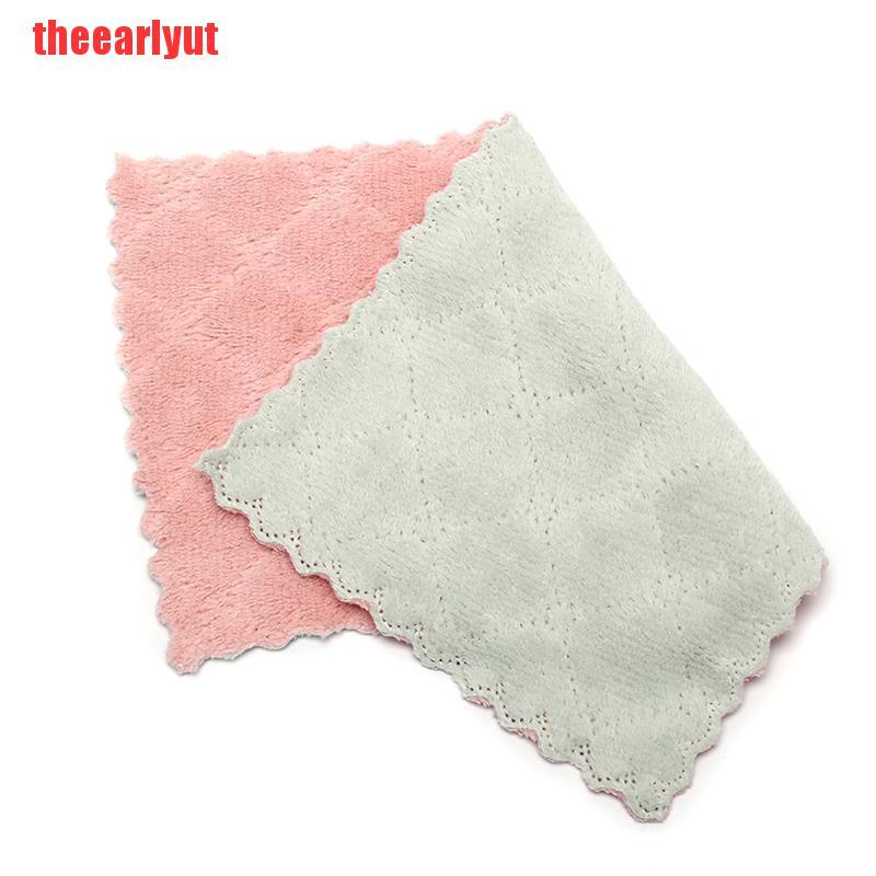 theearlyut 1pc Super Absorbent Microfiber kitchen dish Cloth Household Cleaning Towel